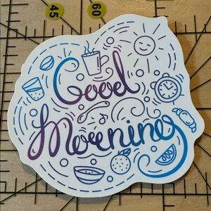 💜13/$13 +Bundle Sticker Sale | Good Morning. Inspiration Waterproof Sticker